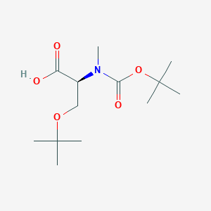 Chemical structure of Boc-N-Me-Ser(tBu)-OH