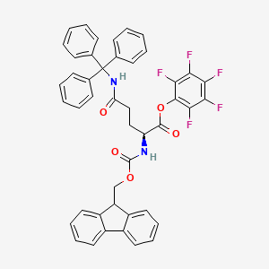 Chemical structure of Fmoc-Gln(Trt)-OPfp