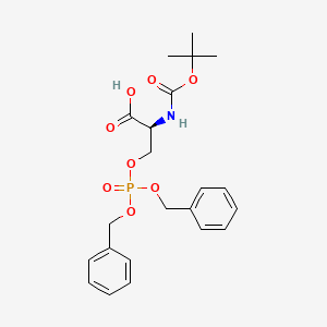 Chemical structure of Boc-Ser(PO3Bzl2)-OH