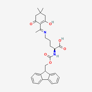 Chemical structure of Fmoc-Orn(Dde)-OH