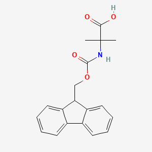 Chemical structure of Fmoc-Aib-OH