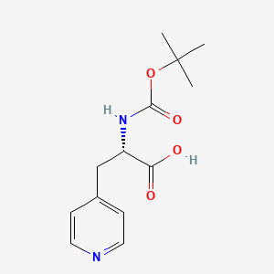 Chemical structure of Boc-Ala(4-pyridyl)-OH