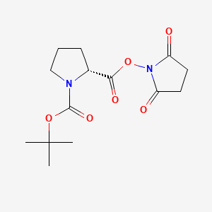Chemical structure of Boc-D-Pro-OSu
