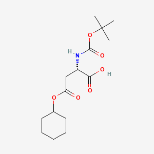 Chemical structure of Boc-Asp(OcHex)-OH