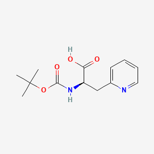 Chemical structure of Boc-D-2-Pal-OH