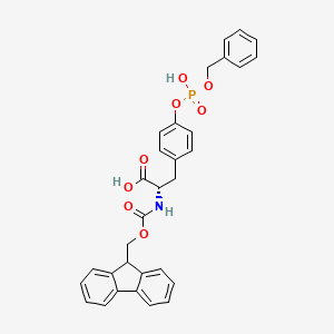 Chemical structure of Fmoc-Tyr(HPO3Bzl)-OH