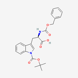 Chemical structure of Z-D-Trp(Boc)-OH