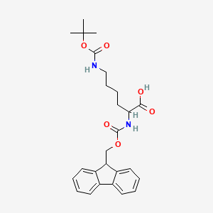 Chemical structure of Fmoc-Lys(Boc)-OH