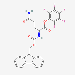 Chemical structure of Fmoc-Gln-OPfp