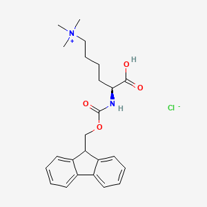 Chemical structure of Fmoc-L-Lys(Me3)-OH*Cl