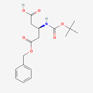 Chemical structure of Boc-?-HoAsp(OBzl)-OH