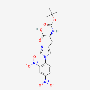 Chemical structure of Boc-His(Dnp)-OH