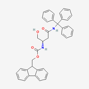 Chemical structure of Fmoc-Asparaginol(Trt)
