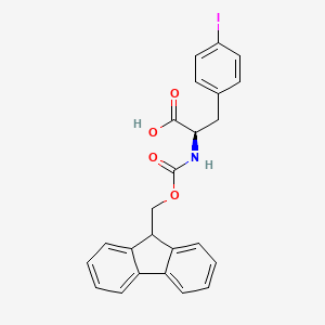 Chemical structure of Fmoc-D-Phe(4-I)-OH