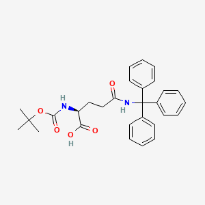 Chemical structure of Boc-Gln(Trt)-OH