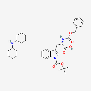 Chemical structure of Z-Trp(Boc)-OH·DCHA