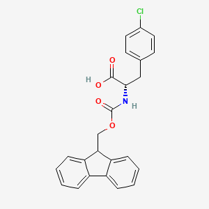 Chemical structure of Fmoc-Phe(4-Cl)-OH