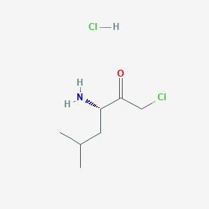 Chemical structure of H-Leu-CMK·HCl