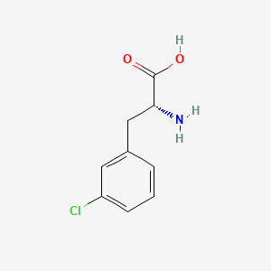 Chemical structure of H-D-Phe(3-Cl)-OH