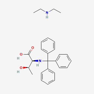 Chemical structure of Trt-Thr-OH·DEA