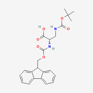 Chemical structure of Fmoc-Dap(Boc)-OH