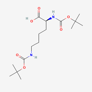Chemical structure of Boc-Lys(Boc)-OH