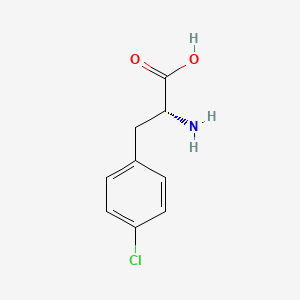 Chemical structure of 4-Chloro-D-Phe-OH·HCl