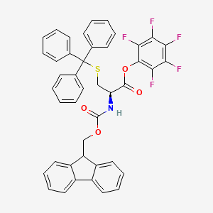 Chemical structure of Fmoc-Cys(Trt)-Opfp