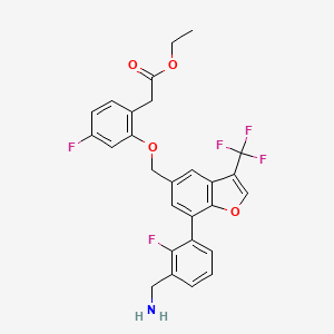 Chemical structure of Fmoc-D-Leu-OPfp