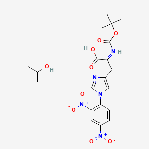 Chemical structure of Boc-D-His(Dnp)-OH·IPA
