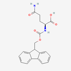 Chemical structure of Fmoc-Gln-OH