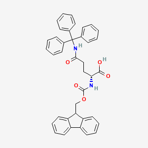 Chemical structure of Fmoc-D-Gln(Trt)-OH