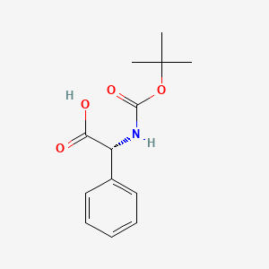 Chemical structure of Boc-D-Phg-OH