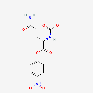 Chemical structure of Boc-Gln-ONp
