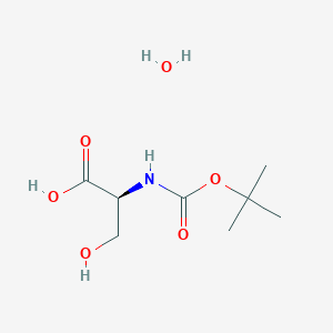 Chemical structure of Boc-Ser-OH·H2O