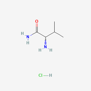 Chemical structure of H-Val-NH2?HCl