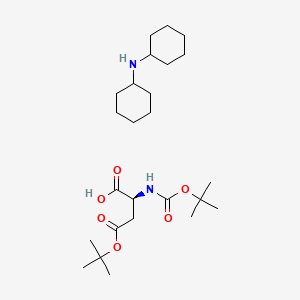Chemical structure of Boc-Asp(OtBu)-OH·DCHA