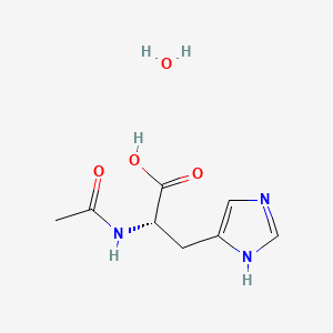 Chemical structure of Ac-His-OH·H2O