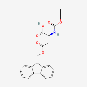 Chemical structure of Boc-Asp(Ofm)-OH