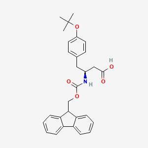 Chemical structure of Fmoc-β-Homo-Tyr(tBu)-OH
