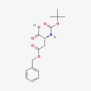 Chemical structure of Boc-D-Asp(OBzl)-OH