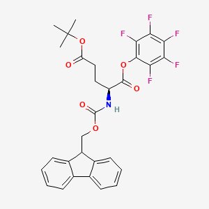 Chemical structure of Fmoc-Glu(OtBu)-OPfp