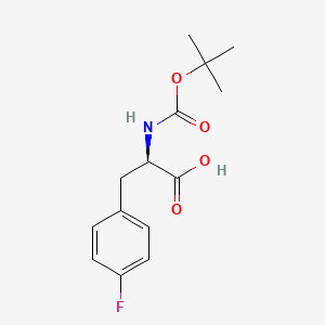 Chemical structure of Boc-D-Phe(4-F)-OH