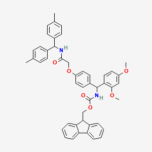 Chemical structure of Rink Amide-MBHA Resin