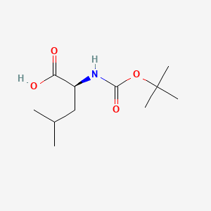 Chemical structure of Boc-Leu-OH·H2O
