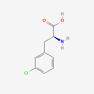 Chemical structure of H-Phe(3-Cl)-OH