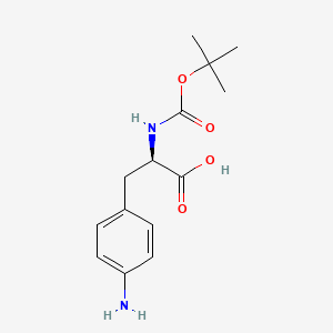 Chemical structure of Boc-D-Phe(4-NH2)-OH