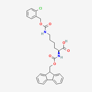 Chemical structure of Fmoc-Lys(2-Cl-Z)-OH