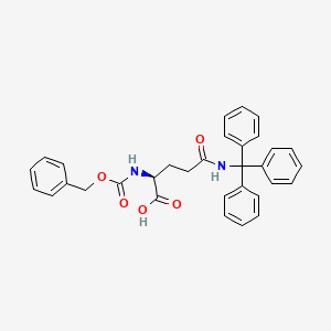 Chemical structure of Z-Gln(Trt)-OH