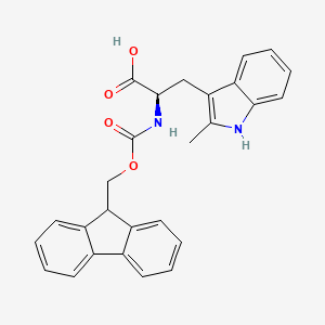 Chemical structure of Fmoc-D-2-Me-Trp